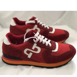 OPP France Men’s Designer Shoes Red Suede Sneakers Sz 8.5 Uk 255  2.5 S 0S173168